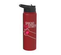 Spread Pawsitivity Cats Paw Kittens and Cat Lover Stainless Steel Insulated Water Bottle