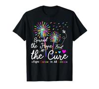Spread The Hope Find The Cure Fight Cancer Cure Colors T-Shirt