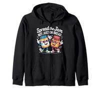 Spread The Jam Not Just On Bread Motivational Positive - Zip Hoodie