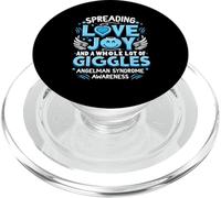 Spreading Love Joy A Whole Lot Of Giggles Angelman Syndrome PopSockets PopGrip for MagSafe
