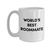 SpreadPassion World’s Best Roommate Mug - Funny Tea Hot Cocoa Coffee Cup - Novelty Birthday Christmas Anniversary Gag Gifts Idea