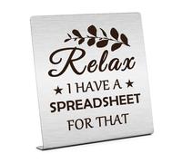 Spreadsheet Gifts for Men Women Office Desk Decor for Coworkers Funny Office Accountant Gifts from Colleagues Plaque Sign Desk Decor for Boss Thanksgiving Christmas Birthday for Coworkers Boss