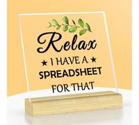 Spreadsheet Gifts Funny Excel Joke Gifts Acrylic Plaque with Stand Excel Spreadsheet Gifts Accountant Gifts for Women Men Coworker Friend Bookkeeper Gifts Keepsake CPA Graduation Birthday Gift