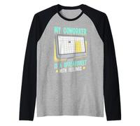 Spreadsheet Humor for Sarcasm Lovers Surviving Mondays Raglan Baseball Tee