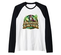 Spreadsheet Sorcerer Expert Funny Accountant Analyst Joke Raglan Baseball Tee