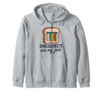 Spreadsheets Are My Jam Funny Accountant Humor Zip Hoodie