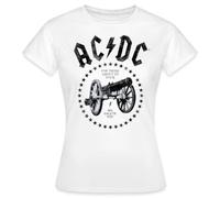 Spreadshirt AC/DC for Those About to Rock Logo with Cannon Women's T-Shirt, M, White
