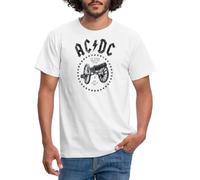 Spreadshirt AC/DC for Those About to Rock Logo with Cannon Women's T-Shirt, XXL, White