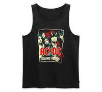 Spreadshirt AC/DC Logo and Band Highway to Hell Album Men's Organic Tank Top, XXL, Black