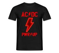 Spreadshirt AC/DC Power Up Tour Logo PWR/UP with Backprint Men’s T-Shirt, 4XL, Black