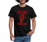 Spreadshirt AC/DC Power Up Tour Logo PWR/UP with Backprint Men's T-Shirt, 3XL, Black
