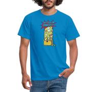 Spreadshirt Adventure Time Merch Jake Makin' Bacon Pancakes Men's T-Shirt, S, Royal Blue
