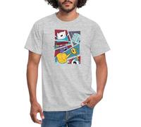 Spreadshirt Adventure Time Merchandise Comic Panel Men's T-Shirt, XL, Heather Grey
