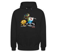 Spreadshirt Adventure Time Merchandise Jake And Finn Unisex Hoodie, M, black
