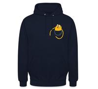 Spreadshirt Adventure Time Merchandise Pocket Jake Unisex Hoodie, XXL, navy