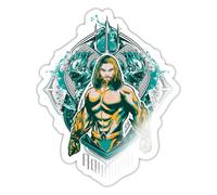 Spreadshirt Aquaman Movie Aquaman Sea King Sticker, 10 x 10 cm, White Glossy