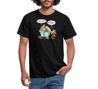 Spreadshirt Asterix & Obelix Argument Men's T-Shirt, L, Black