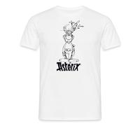 Spreadshirt Asterix & Obelix Blueprint Illustration Men’s T-Shirt, L, White