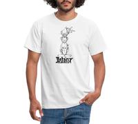 Spreadshirt Asterix & Obelix Blueprint Illustration Men's T-Shirt, L, White