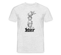 Spreadshirt Asterix & Obelix Blueprint Illustration Men's T-Shirt, XXL, Heather Grey