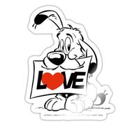 Spreadshirt Asterix & Obelix Character Dogmatix Sticker, 10 x 10 cm, White Glossy
