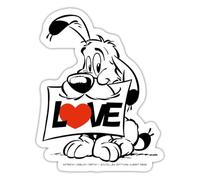 Spreadshirt Asterix & Obelix Character Dogmatix Sticker Size S (10 x 10 cm), 10 x 10 cm, White Matte