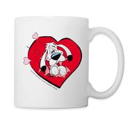 Spreadshirt Asterix & Obelix Dogmatix in Love Mug, One Size, White