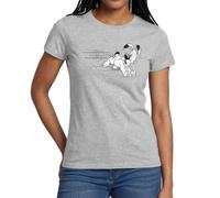 Spreadshirt Asterix & Obelix Dogmatix On The Run Women's T-Shirt, M, Heather Grey