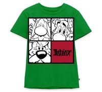 Spreadshirt Asterix & Obelix & Dogmatix Portrait Kids Premium Organic T-Shirt, 122/128 (6 Years), Green