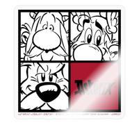 Spreadshirt Asterix & Obelix & Dogmatix Portrait Sticker Size S (10 x 10 cm), 10 x 10 cm, Transparent Glossy