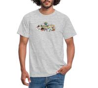 Spreadshirt Asterix & Obelix Gauls Attack Men's T-Shirt, L, Heather Grey