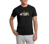 Spreadshirt Asterix & Obelix Gauls Attack Men's T-Shirt, M, Black