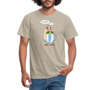 Spreadshirt Asterix & Obelix Magic Potion French Quote Men's T-Shirt, L, Sand Beige