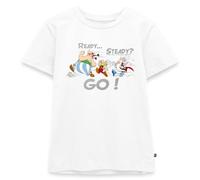 Spreadshirt Asterix & Obelix Ready Steady Go Kids Premium Organic T-Shirt, 122/128 (6 Years), White