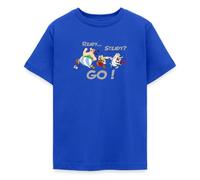 Spreadshirt Asterix & Obelix Ready Steady Go Kids' T-Shirt, 122/128 (7-8 Years), Royal Blue