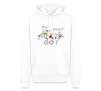 Spreadshirt Asterix & Obelix Ready Steady Go Men’s Premium Organic Hoodie, L, white