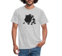 Spreadshirt Asterix & Obelix with Dogmatix Shadow Men's T-Shirt, L, Heather Grey
