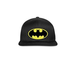 Spreadshirt Batman Classic Logo Snapback Cap, One Size, Black/Black