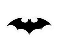 Spreadshirt Batman Logo Classic Black Sticker, 10 x 10 cm, Transparent Glossy