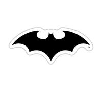 Spreadshirt Batman Logo Classic Black Sticker Size S (10 x 10 cm), 10 x 10 cm, White Matte