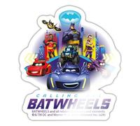 Spreadshirt Batwheels and Super Heroes Calling All Batwheels Sticker Size S (10 x 10 cm), 10 x 10 cm, White Glossy