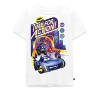 Spreadshirt Batwheels Cool Quote Time for Action Kids Premium Organic T-Shirt, 122/128 (6 Years), White