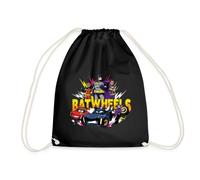 Spreadshirt Batwheels Logo Super Heroes And Their Cars Drawstring Bag