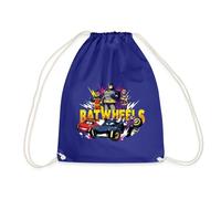 Spreadshirt Batwheels Logo Super Heroes And Their Cars Drawstring Bag