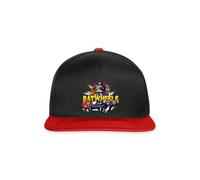 Spreadshirt Batwheels Logo with Super Heroes and Their Cars Snapback Cap, One Size, Black/red