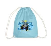 Spreadshirt Batwheels with Writing Protect Gotham City Drawstring Bag, One Size, Aqua