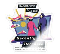 Spreadshirt Beetlejuice 2 Handbook for The Recently Deceased Sticker Size S (10 x 10 cm), 10 x 10 cm, Transparent Glossy