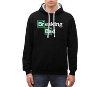 Spreadshirt Breaking Bad Logo Unisex Contrast Hoodie Black/Heather Grey