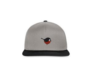 Spreadshirt Bullfinch Embroidered Snapback Cap, One Size, Graphite/Black