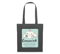 Spreadshirt Cinnamoroll Don't Overthink It. Just Be Yourself Tote Bag, One Size, graphite grey